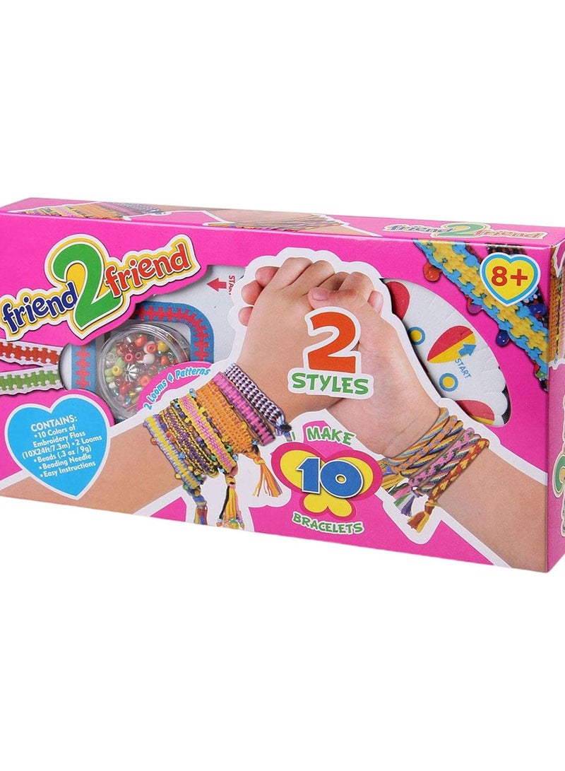 GGOOT DIY Bracelet Making Kit - DIY Jewelry Arts Craft Gifts Toys - Making Bracelet Strings Tools Kit with Colorful Thread and Beads for Girls Teens - Image 1