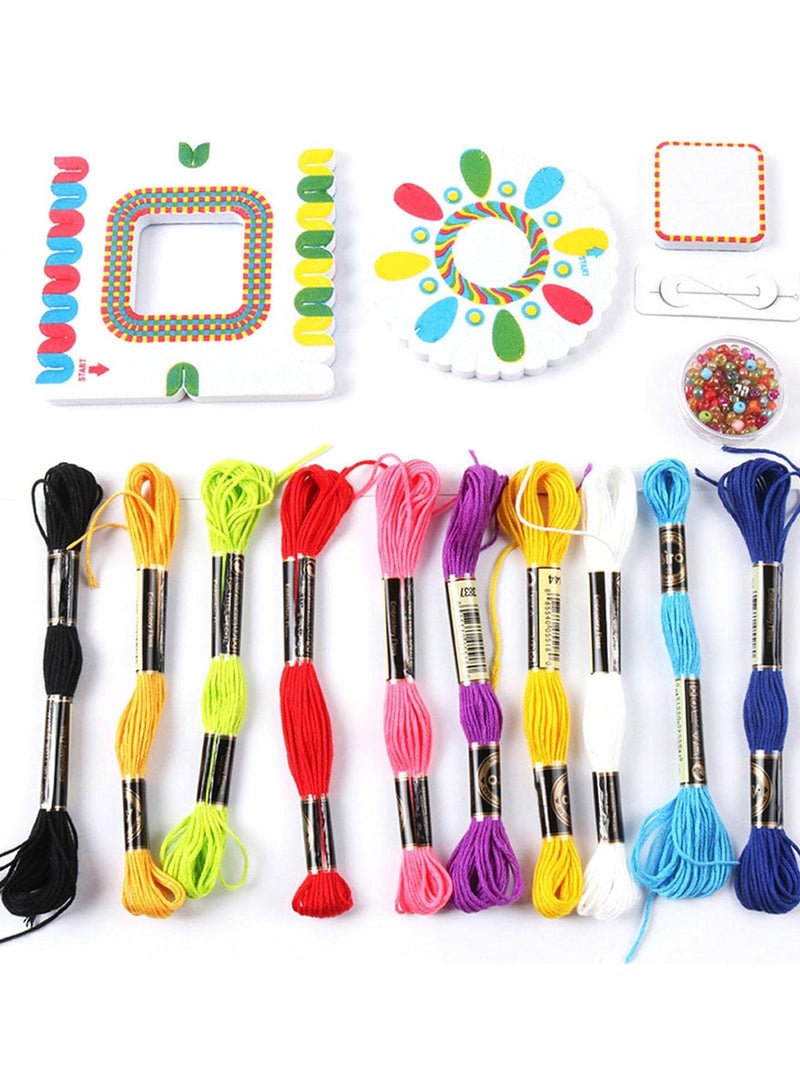 GGOOT DIY Bracelet Making Kit - DIY Jewelry Arts Craft Gifts Toys - Making Bracelet Strings Tools Kit with Colorful Thread and Beads for Girls Teens - Image 5