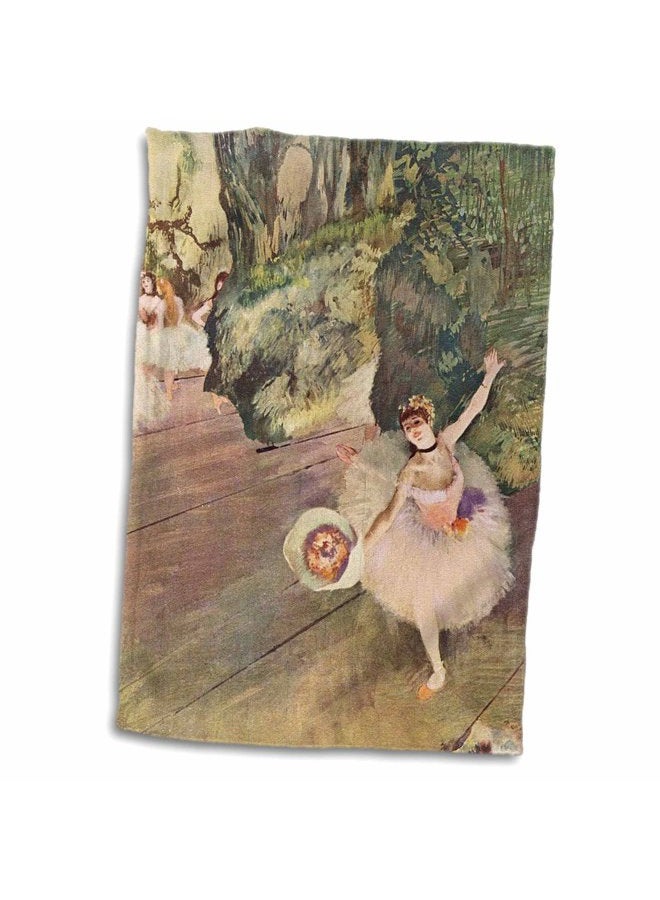 3DROSE "Edgar Degas Painting Take a Bow of Ballerinas Towel, Polyester/Cotton, White, 15 x 22-Inch - Image 4