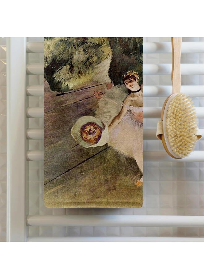 3DROSE "Edgar Degas Painting Take a Bow of Ballerinas Towel, Polyester/Cotton, White, 15 x 22-Inch - Image 2