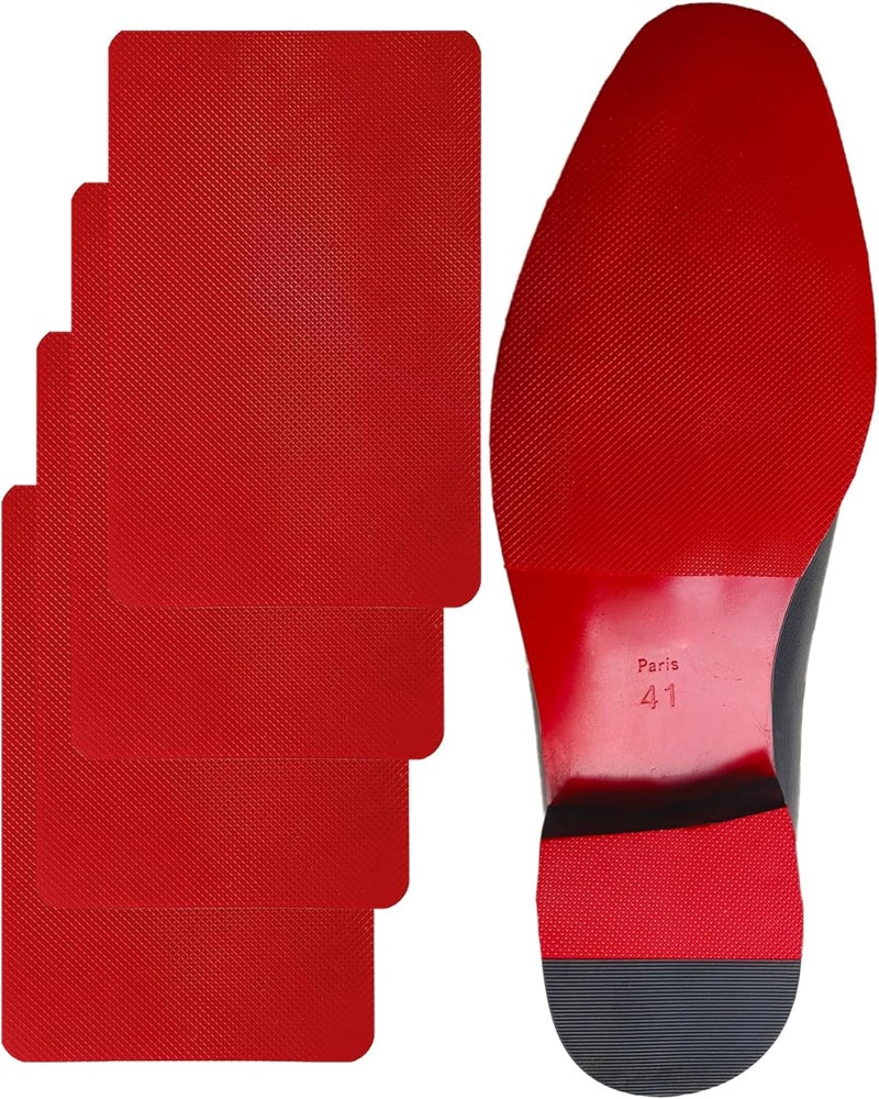 CZBYXA12 Red Bottom Shoe Sole Protector,Sole Guard - Non-Slip Shoe Pads | Compatible with Christian Louboutin Heels | Smooth Surface Traction | Scratch Prevention(8"x4" 2Pairs) - Image 1