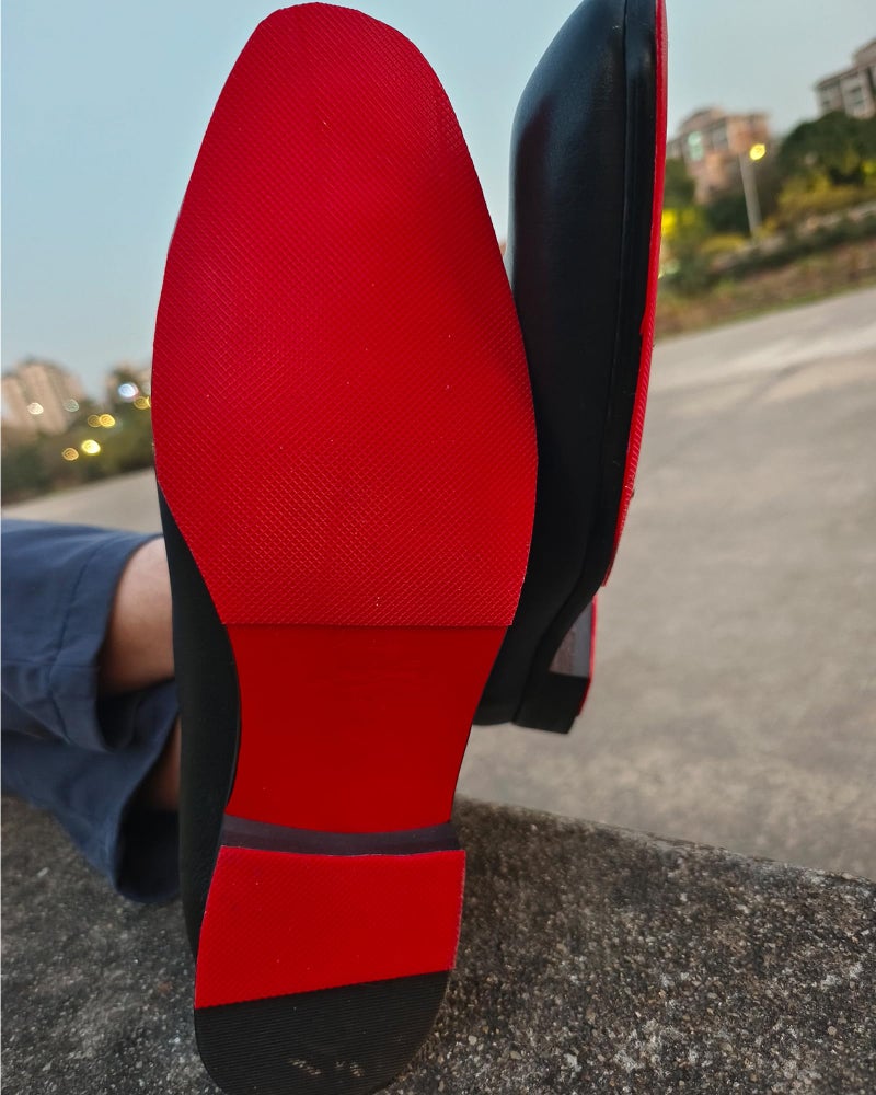 CZBYXA12 Red Bottom Shoe Sole Protector,Sole Guard - Non-Slip Shoe Pads | Compatible with Christian Louboutin Heels | Smooth Surface Traction | Scratch Prevention(8"x4" 2Pairs) - Image 2