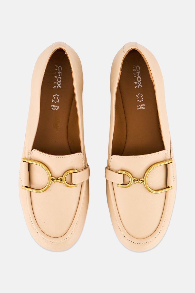 GEOX Women D Palmaria Slip On Flats, Tan  - Image 3