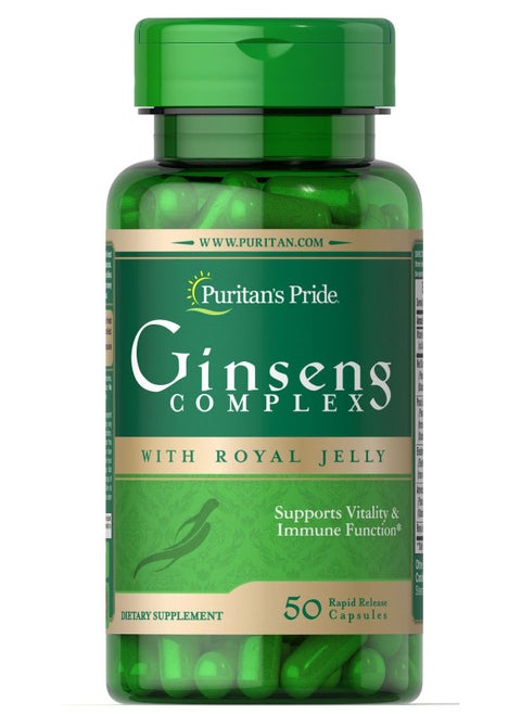 50 Capsules Ginseng Complex With Royal Jelly 1000 Mg