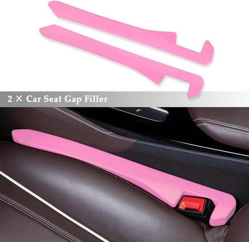 IHOTDER 2PCS Car Seat Gap Filler, Super Flexible Side Organizer, Universal Interior Accessories for Tightly Filling Gaps (Pink) - Image 3