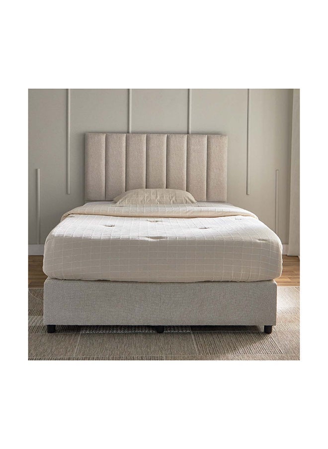 هاوس ون توين| هيكل سرير من المخمل 200x200 سم - بيج - Image 2