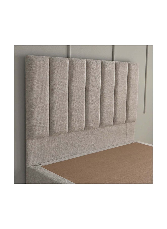 هاوس ون توين| هيكل سرير من المخمل 200x200 سم - بيج - Image 4