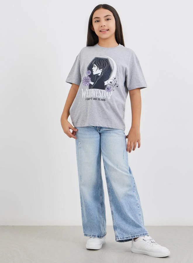 Styli Styli Graphic Print Short Sleeve T-Shirt
