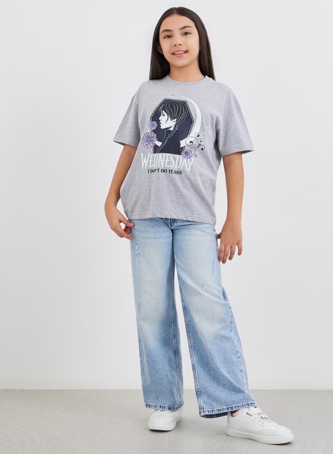 Styli Graphic Print Short Sleeve T-Shirt - Image 2