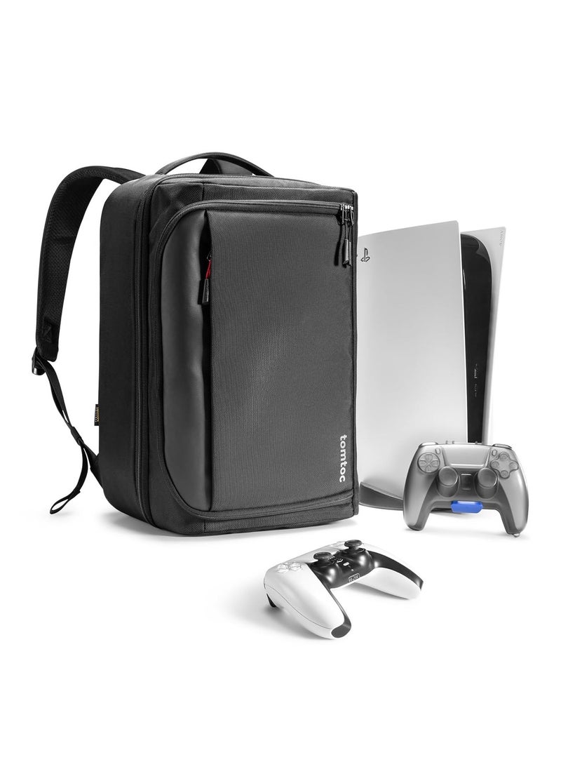 Tomtoc Travel Backpack for PS5/ PS5 Pro Console, Accessories, Eco-Friendly Protective Carrying Case Storage Bag Compatible with Sony PlayStation 5 Console, Headset, 2 Game Discs, PS5 Controller, Charging Station  - Image 1