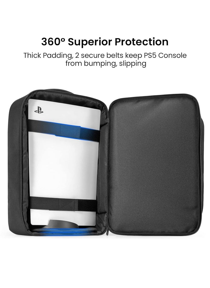 Tomtoc Travel Backpack for PS5/ PS5 Pro Console, Accessories, Eco-Friendly Protective Carrying Case Storage Bag Compatible with Sony PlayStation 5 Console, Headset, 2 Game Discs, PS5 Controller, Charging Station  - Image 2