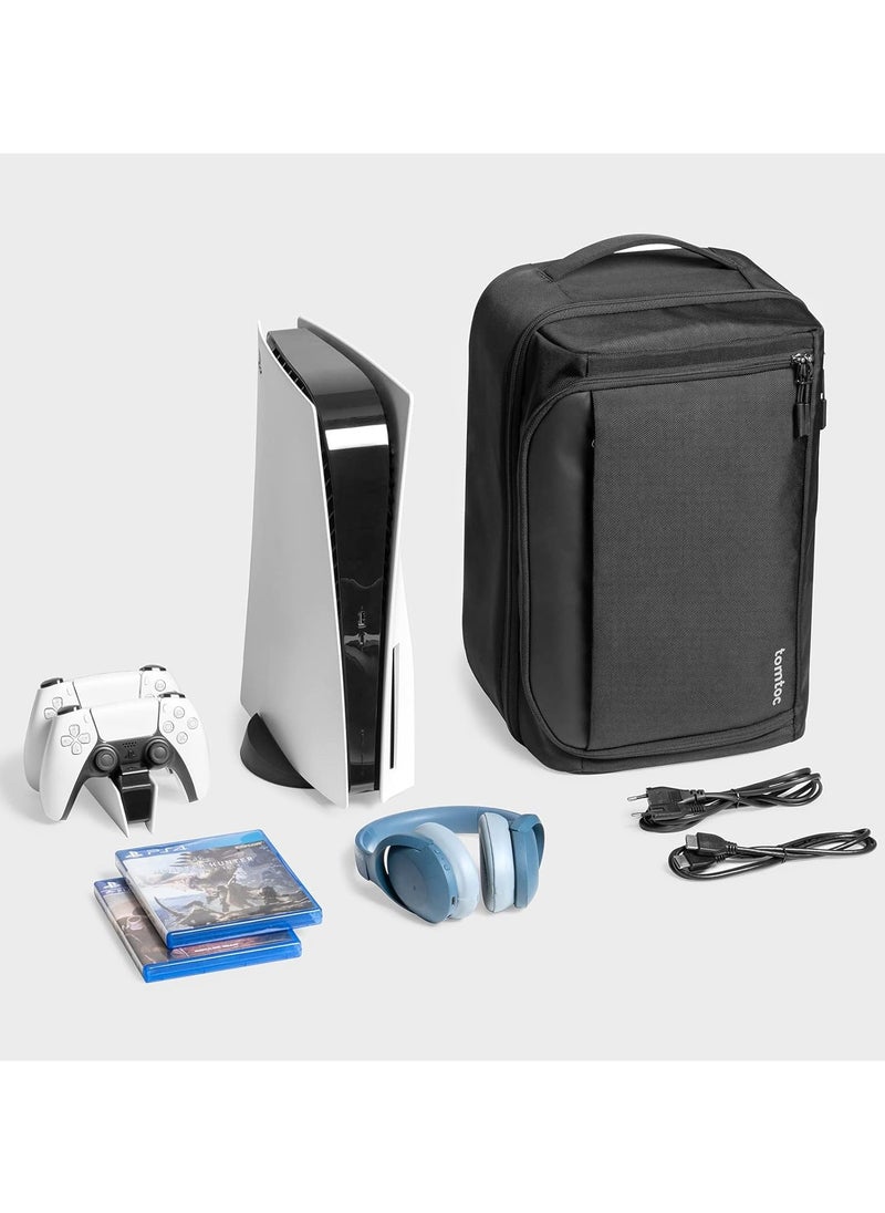Tomtoc Travel Backpack for PS5/ PS5 Pro Console, Accessories, Eco-Friendly Protective Carrying Case Storage Bag Compatible with Sony PlayStation 5 Console, Headset, 2 Game Discs, PS5 Controller, Charging Station  - Image 5