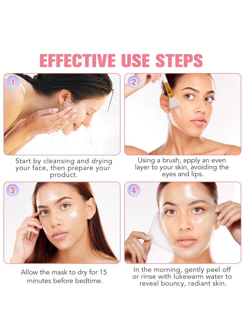 IKZEE - Collagen Night Wrapping Mask 75ml Collagen Sleeping Mask Collagen Facial Mask for Elasticity and Hydration Moisturizing Deep Overnight Wrapping Collagen Peel Off Facial Mask for Skin Care - Image 1