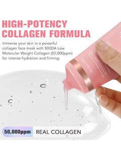 IKZEE Collagen Night Wrapping Mask 75ml Collagen Sleeping Mask Collagen Facial Mask for Elasticity and Hydration Moisturizing Deep Overnight Wrapping Collagen Peel Off Facial Mask for Skin Care  - Image 2