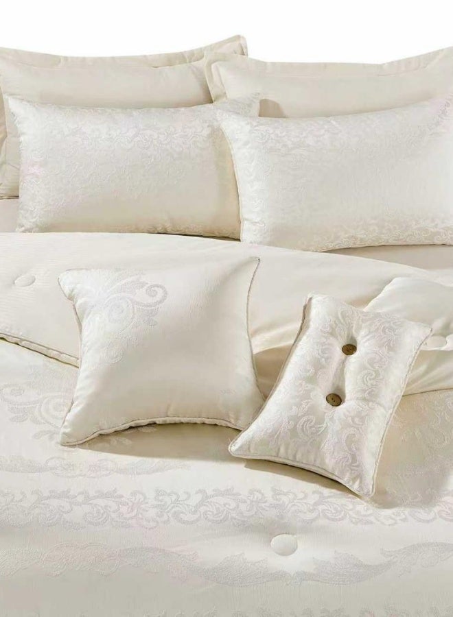 INREST Brocade Single Comforter Set 170 × 230 cm – Luxury 5 Pieces Jacquard Embroidered Bedding Set - Image 3