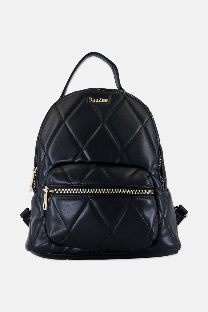 Deezee Women Brand Logo Backpack, Black - Image 1