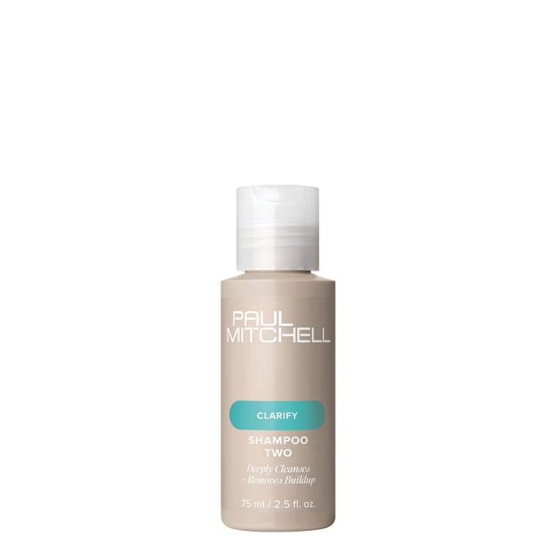 Paul Mitchell شامبو بول ميتشل تو، شامبو م clarifying، ينظف بعمق + يزيل التراكم، لجميع أنواع الشعر، خاصة الشعر الدهني، 2.5 أونصة سائلة - Image 1