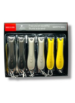 MARIO DRAFTS Safety Nail Clippers Set, 12-Pack, Multi-Colour Collection with Chain  - Image 1