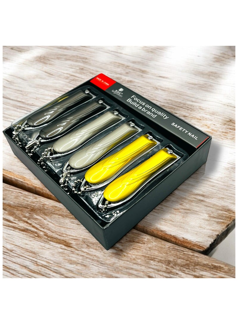 MARIO DRAFTS Safety Nail Clippers Set, 12-Pack, Multi-Colour Collection with Chain - Image 5