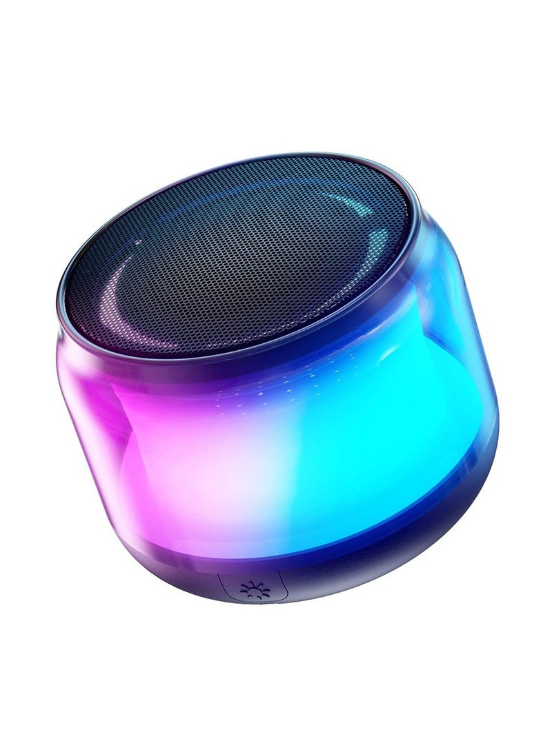 DPTER Mini Bluetooth Speaker with Color Changing Light, Bluetooth 5.0 Portable Speaker, Waterproof, TWS Stereo Pairing, Black  - Image 1