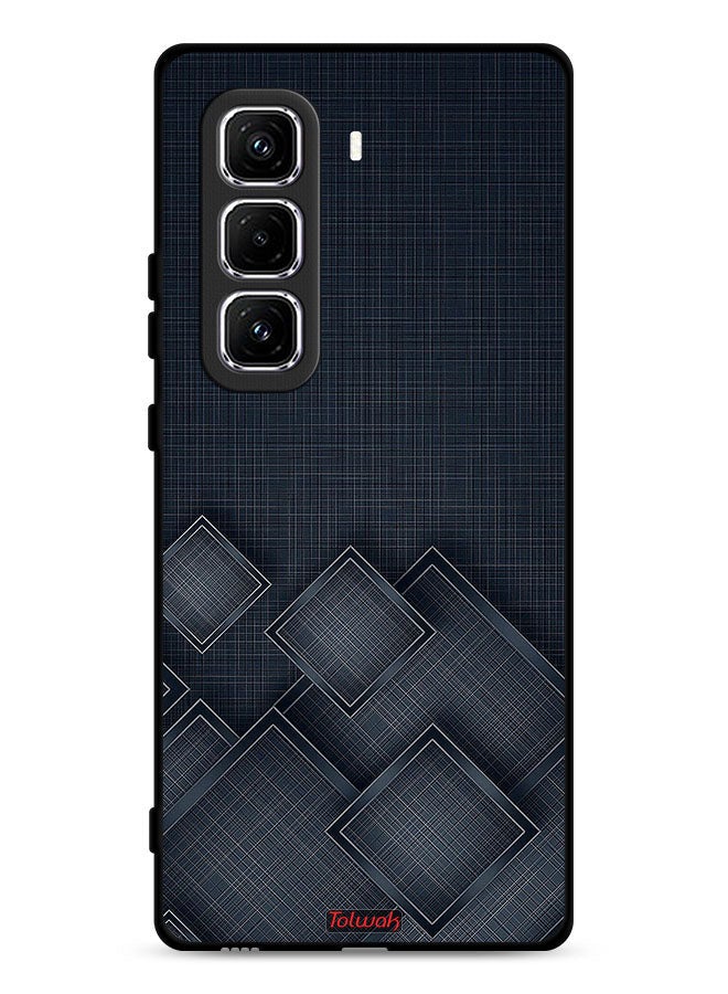 Tolwak Infinix Hot 50 Pro Plus 4G Protective Case Cover Squares Pattern On Cloth  - Image 1