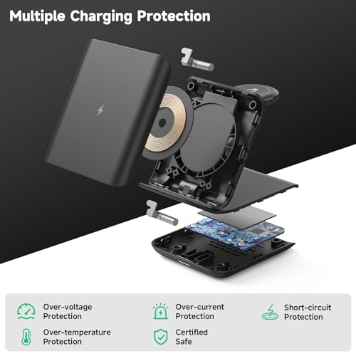Geyo Wireless Charger for Samsung Galaxy Z Flip, 2 in 1 Foldable Travel Fast Wireless Charging Stand for Z Flip 7/6/5/4/3, S26/S25/S24/Note 20, Galaxy Watch 8/7/Ultra/6, Black - Image 5