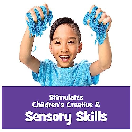 Kinetic Sand رمل كينيتك، الرمل الحسي القابل للتشكيل الأصلي، أزرق، 2 رطل. كيس قابل لإعادة الإغلاق، للأعمار 3 سنوات فما فوق - Image 5