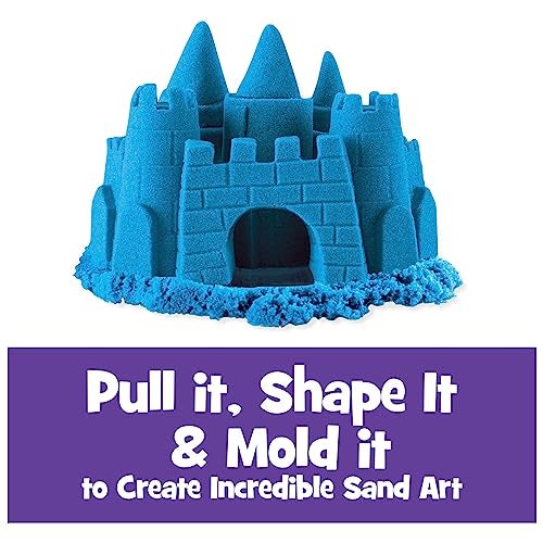 Kinetic Sand رمل كينيتك، الرمل الحسي القابل للتشكيل الأصلي، أزرق، 2 رطل. كيس قابل لإعادة الإغلاق، للأعمار 3 سنوات فما فوق - Image 2