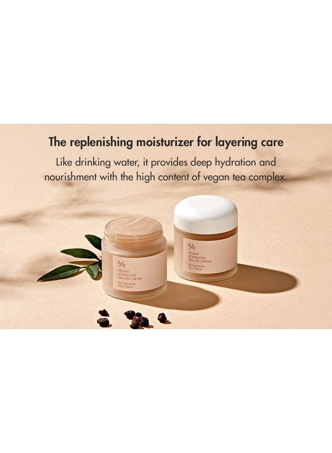 leegeehaam Dr.Ceuracle Vegan Kombucha Tea Gel Cream (75g / 2.64 oz) - Hydrating, Nourishing Korean Skincare with Vegan Fermented Black Tea Complex - Image 3