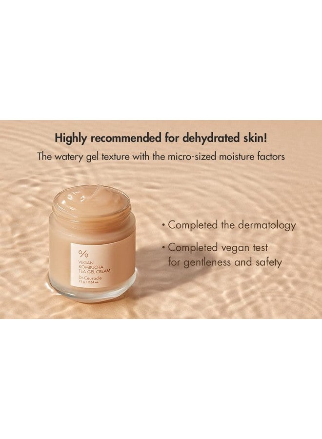 leegeehaam Dr.Ceuracle Vegan Kombucha Tea Gel Cream (75g / 2.64 oz) - Hydrating, Nourishing Korean Skincare with Vegan Fermented Black Tea Complex - Image 2