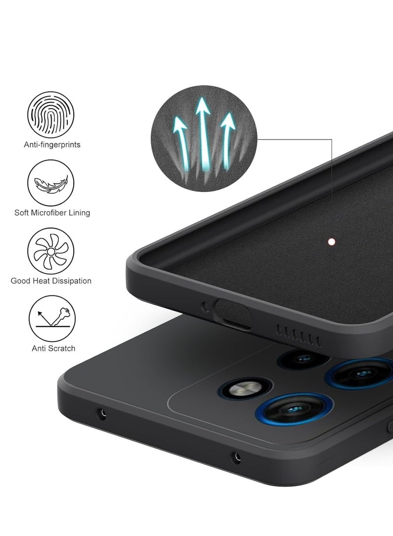 Motorola Edge 50 Case Cover with Inner Velvet Fabric Lining Cushion Case Shockproof Camera Protection Back Cover for Motorola Edge 50 6.7-inch  - Image 3