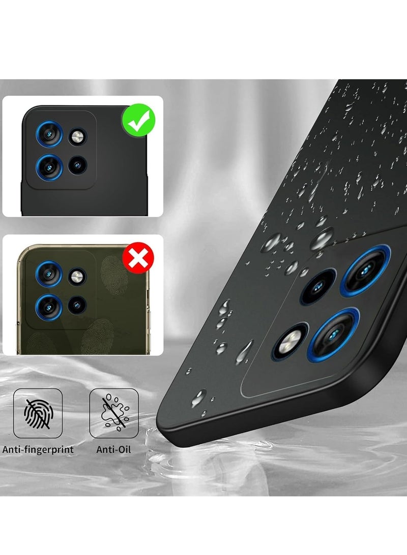 Motorola Edge 50 Case Cover with Inner Velvet Fabric Lining Cushion Case Shockproof Camera Protection Back Cover for Motorola Edge 50 6.7-inch  - Image 4