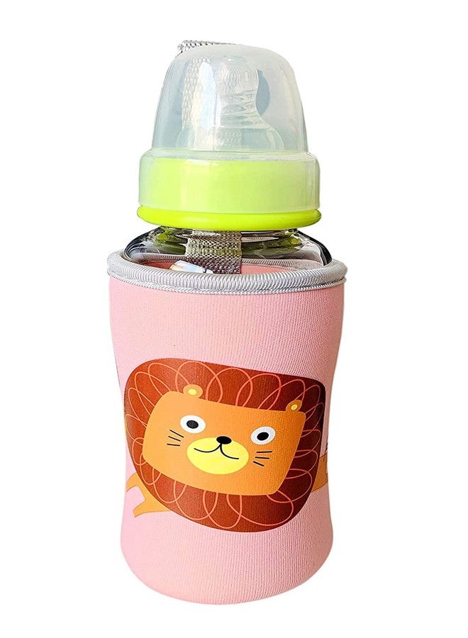 Aplam Chaplam Cute Animated Patterned Soft Stretchable Baby Feeding Bottle Cover with Easy to Hold Strap for 120ml, 150ml, 240ml (Pack of 2- Multicolor4) - Image 4