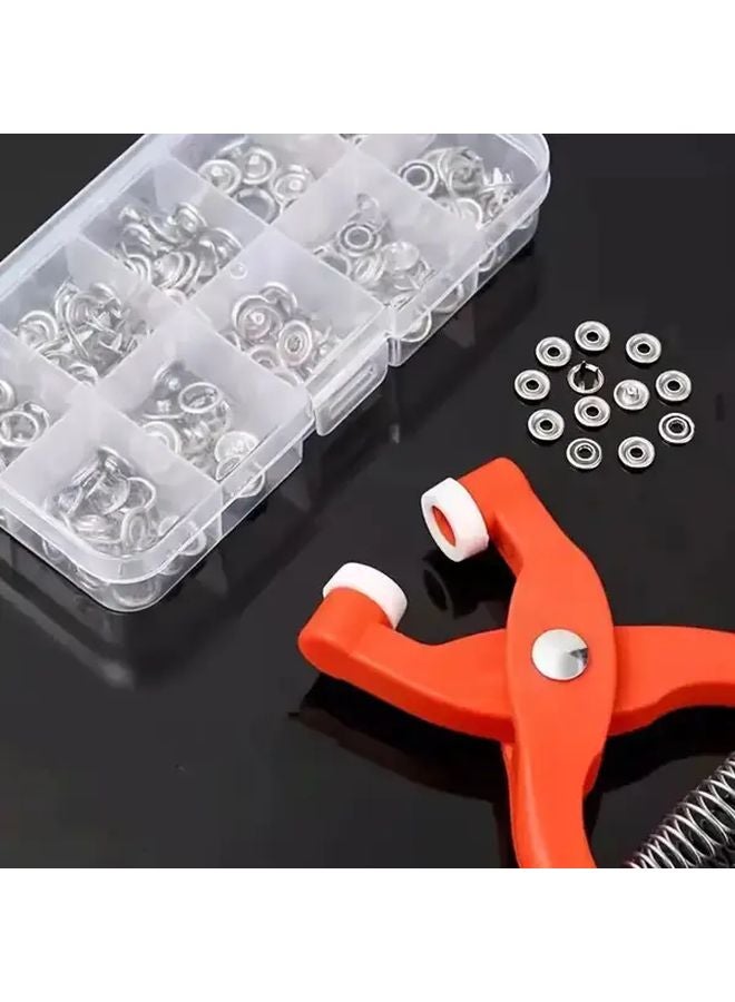 Stainless Steel Snap Buttons Set With Pliers 200 Buttons For Clothing Hats Bags - Image 4