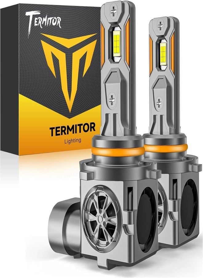 Termitor Upgraded 9005/HB3 LED Bulbs, 66,000LM 12X Ultra-Brighter, 6500K Cool White, 1:1 Halogen Size Driving Light, Plug-N-Play, IP68 Waterproof, Pack of 2 - Image 1