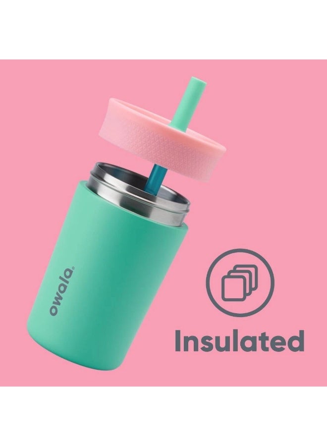 Owala Kids Insulation Stainless Steel Tumbler with Spill Resistant Flexible Stra - Image 4