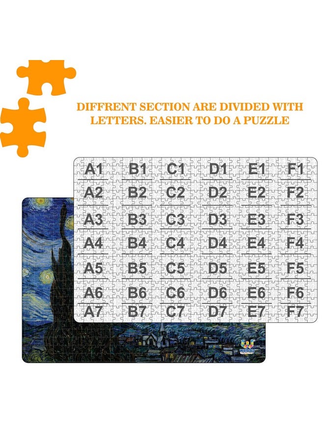 Webby The Starry Night By Van Gogh Wooden Jigsaw Puzzle, 500 Pieces - Kid  - Image 3