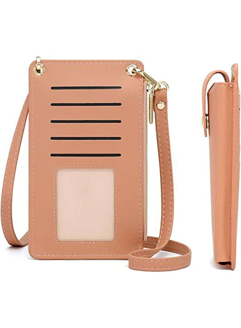 Captaintech Womens Cellphone Crossbody Bag Small Light Leather Shoulder Purse Handbag Card Wallet Lanyard Case Girls Satchel Pouch - Image 2