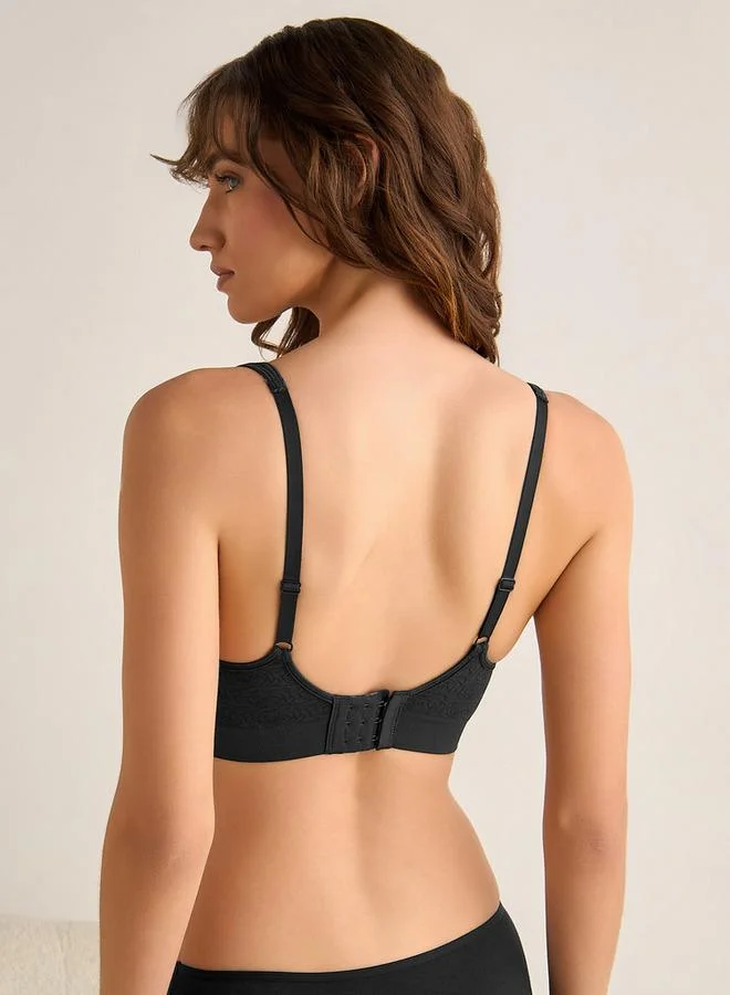 سبلاش فيڤ Padded T shirt Bra Non Wired Jacquard Seamless
