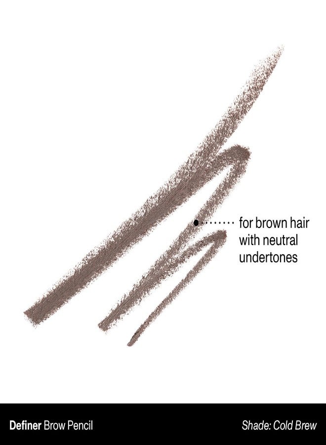 Morphe Definer Dual-Ended Brow Pencil & Spoolie - Eyebrow Pencil with Precision Slanted Tip for Shaping, Defining & Filling - Smooth, No-Tug Formula - Cold Brew (0.003 oz) - Image 3
