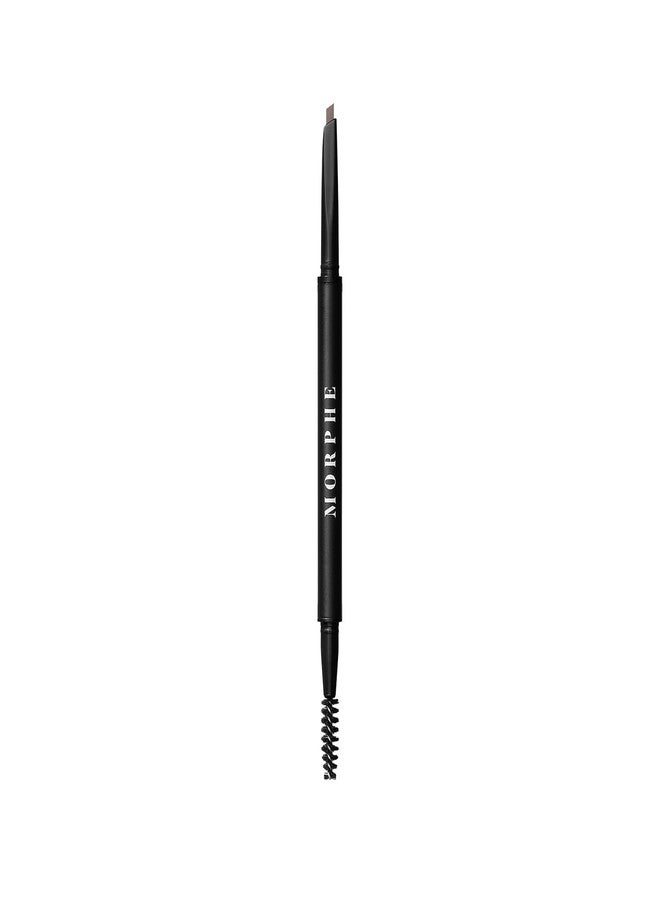 Morphe Definer Dual-Ended Brow Pencil & Spoolie - Eyebrow Pencil with Precision Slanted Tip for Shaping, Defining & Filling - Smooth, No-Tug Formula - Cold Brew (0.003 oz) - Image 1