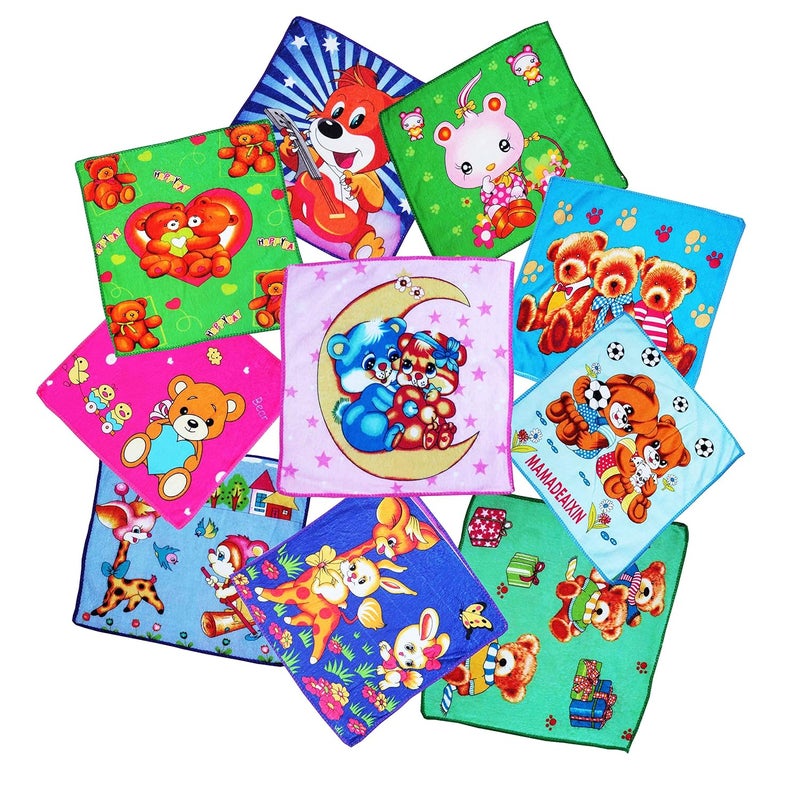 Very Soft Very Soft Cotton Hanky Set of 10 Multicolour