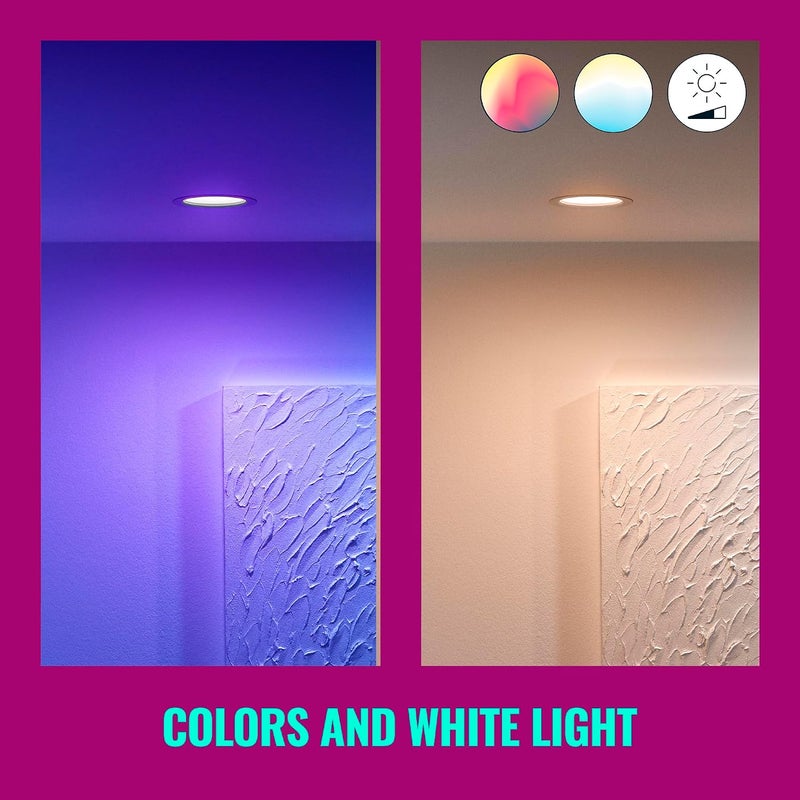 WiZ Connected 6-inch Slim Color Downlight - Indoor Smart Lighting with Voice Control - Image 5