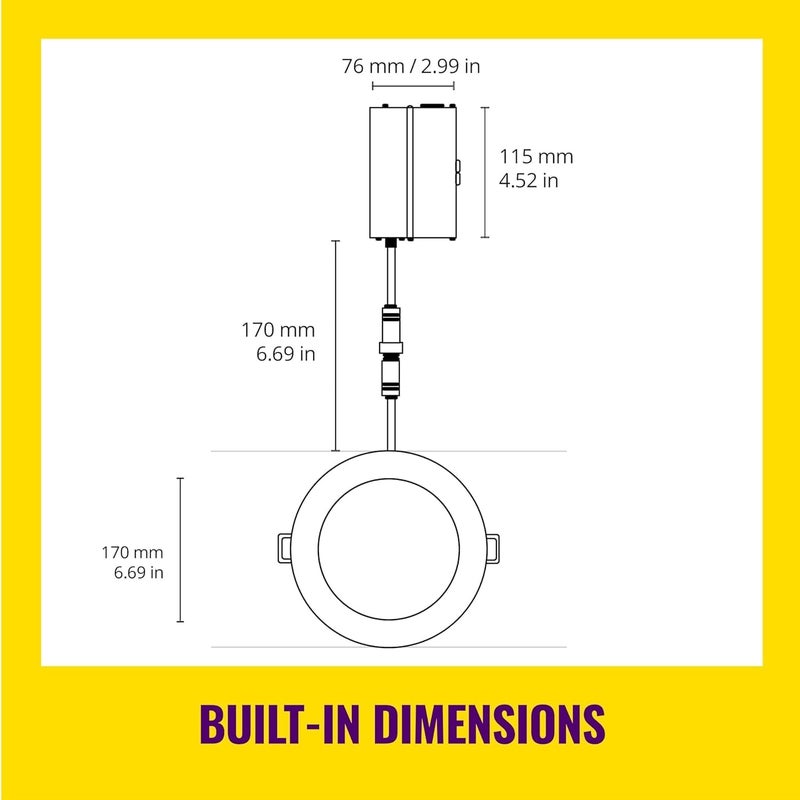 WiZ Connected 6-inch Slim Color Downlight - Indoor Smart Lighting with Voice Control - Image 3