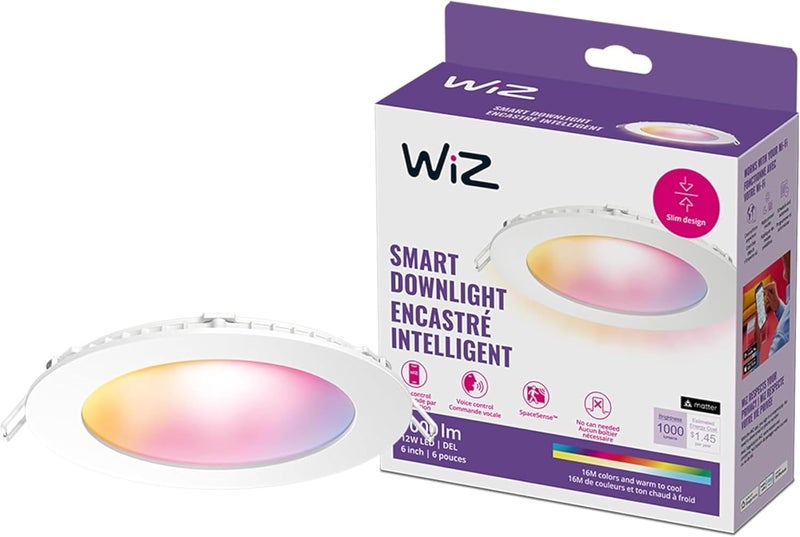 WiZ Connected 6-inch Slim Color Downlight - Indoor Smart Lighting with Voice Control - Image 1