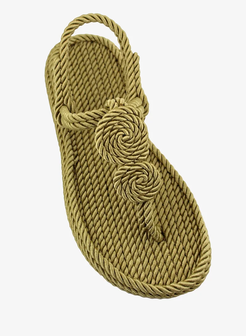 Mumka Rope Sandals Nomads Circle - Pesto Beige