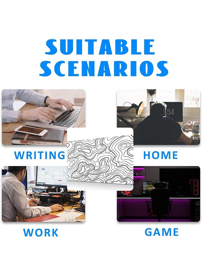X-level 1PCS Large Gaming Mousepad with Non-Slip Rubber Base and Stitched Edge Smooth Cloth Surface Long Computer Keyboard Mouse Mat for Home Office Work Desk 900*400*3MM - Image 5