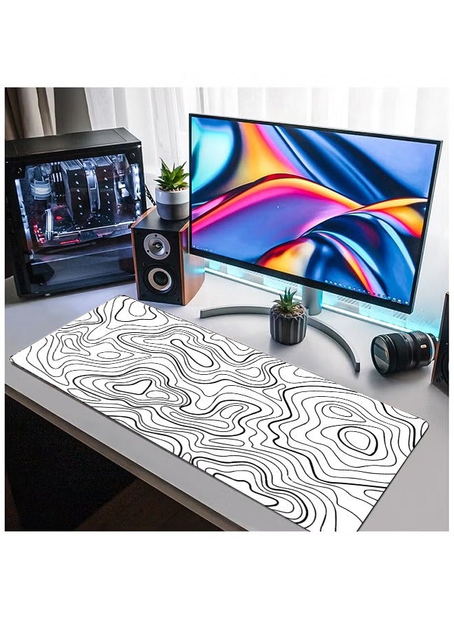 X-level 1PCS Large Gaming Mousepad with Non-Slip Rubber Base and Stitched Edge Smooth Cloth Surface Long Computer Keyboard Mouse Mat for Home Office Work Desk 900*400*3MM - Image 3