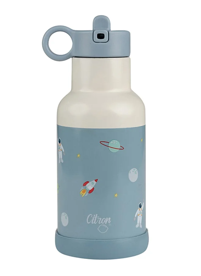 Citron Vacuum Insulated Stainless Steel Water Bottle For Kids 350 Ml Spaceship - Dusty Blue