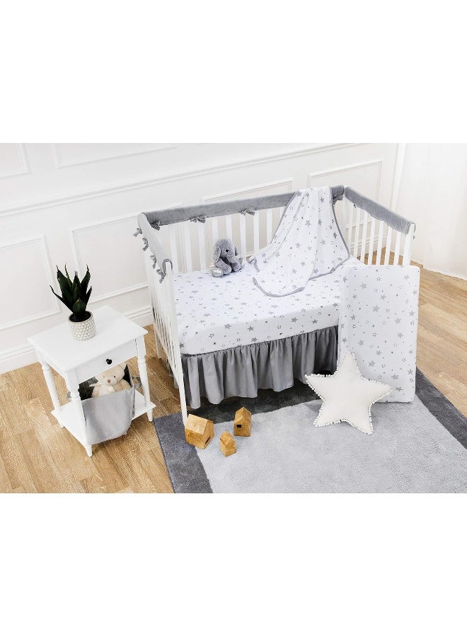 TL Care Printed 100% Cotton Knit Fitted Contoured Changing Table Pad Cover - Compatible with Mika Micky Bassinet, Super Stars, for Boys and Girls - Image 4